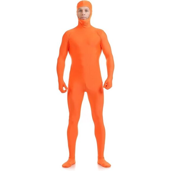 Unknown Other - Orange Full Bodysuit Costume Lorax, Crayon, Carrot, High Stretch Fabric M